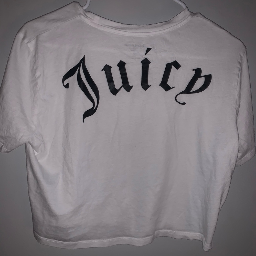 Juicy Cotoure white cropped t shirt